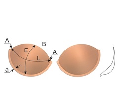 Чашки балконет пуш-ап бежевые (80В-85А-75С-70D), Беларусь