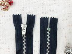 Молния джинсовая, Т4, п/а, L 18 см, чёрный/никель