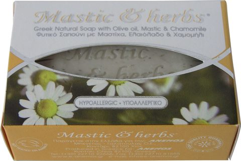 Натуральное мыло с оливковым маслом, мастикой и ромашкой от MASTIC & HERBS 125 гр