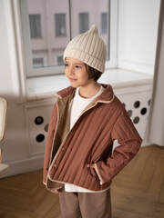 Куртка стёганая двухсторонняя Mjölk Terracotta/Beige