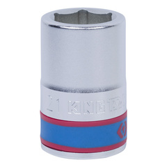 KING TONY (633521M) Головка торцевая стандартная шестигранная 3/4", 21 мм