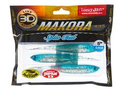 Виброхвост LJ 3D Series Makora Split Tail 5.0in (12,7 см), цвет 002, 4 шт.