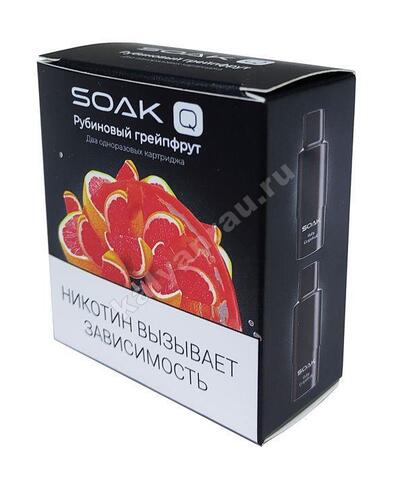 Картриджи SOAK Q 1500 затяжек - Рубиновый грейпфрут (Ruby Grapefruit)