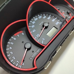 Колодцы для приборной панели авто Хёндай Акцент (чёрно-красный)