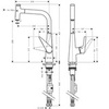 Смеситель для кухни с выдвижным изливом и лейкой Hansgrohe Talis Select S 72821800