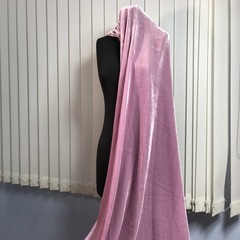 Ткань бархат нежно-лиловый шелковый 3079