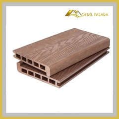 Ступень ДПК PREMIUM 3D Коричневая Текстура 165*24*3000мм