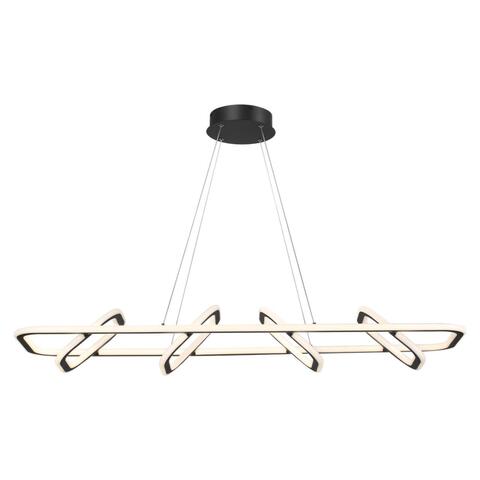 359185 OVER NT23 000 черный Светильник подвесной диммируемый, в комплекте пульт ДУ IP20 LED 4000К 175W 220V ONDO