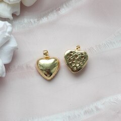 Подвеска Сердце, 16*16 мм, позолота. П219