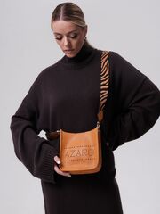 Сумка кожаная на плечо Azaro 30996 оранжевый карандаш