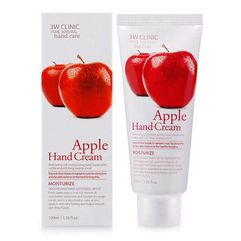 3W Clinic Apple Hand Cream - Крем для рук с экстрактом яблока