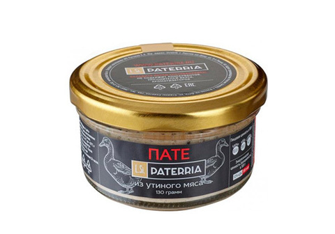 Пате из утиного мяса Paterria, 130г