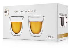 Стеклянные стаканы с двойными стенками Tulip Glaffe, 220 мл