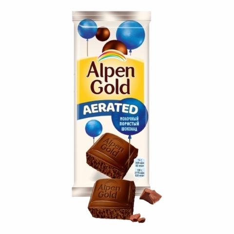 Шоколад ALPEN GOLD Aerated Молочный пористый 80 г РОССИЯ