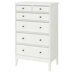 Комод с 6 ящиками - IKEA IDANAS/IDANÄS, 50x84х135 см, белый ИДАНЭС ИКЕА