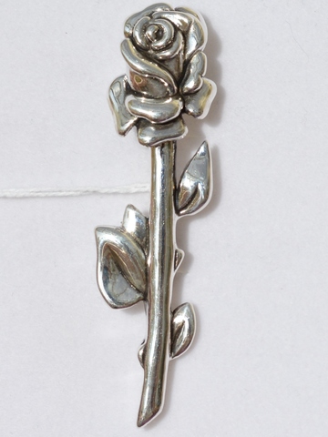 Роза (брошь из серебра)