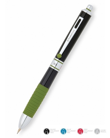 Ручка многофункциональная Franklin Covey Hinsdale Black Lacquer & Green Grip (FC0090-1) (FC0090-1)