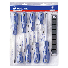 МАСТАК (04-8RB) Набор отверток с держателем (PH, SL) 8 предметов