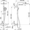 Keuco 53926372321 PLAN BLUE Душевая стойка с термостатом, верх.душ d250, ручн.душ 3х режим, шланг 160 см, черный матовый