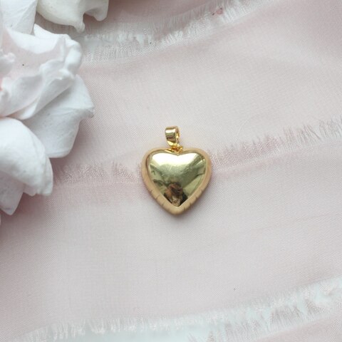 Подвеска Сердце, 16*16 мм, позолота. П219