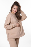Утепленный спортивный костюм для беременных 15988 бежевый