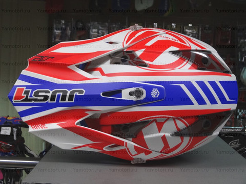 Шлем кроссовый Just1 J32 2017 белый-синий-красный, размер L (59-60)