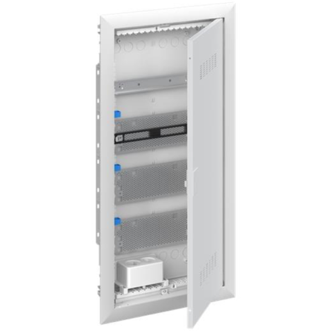 Шкаф мультимедийный с дверью с вентиляционными отверстиями и DIN-рейкой UK650MV 5-рядов. 384mm*872mm*97mm IP30. ABB. 2CPX031393R9999