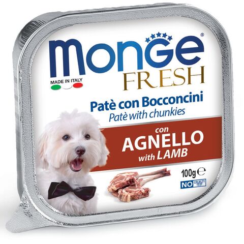 Monge Dog Fresh All Breeds Pate e Bocconcini con Agnello With Lamb