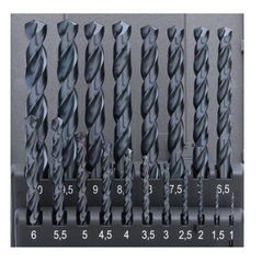 Набор сверл по металлу 1-10мм 19шт DIN338 HSSE-Co5 TiALN 130гр (пл. кейс) Ruko 215214FRO