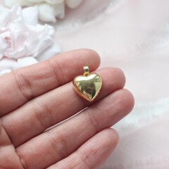 Подвеска Сердце, 16*16 мм, позолота. П219