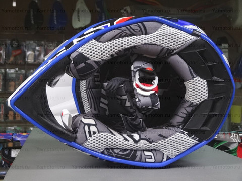 Шлем кроссовый Just1 J32 2017 белый-синий-красный, размер L (59-60)