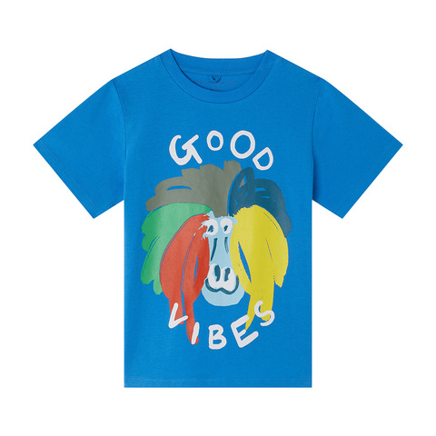 Футболка Stella McCartney Kids Monkey Blue