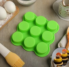 Форма для начинок 9 ячеек , 15,5х15,5х2 см, цвет МИКС