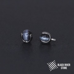 Ball 3-Prongs 4мм IS Black Cat's Eye