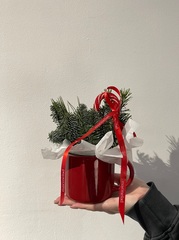 Новогодняя композиция в кружке красной