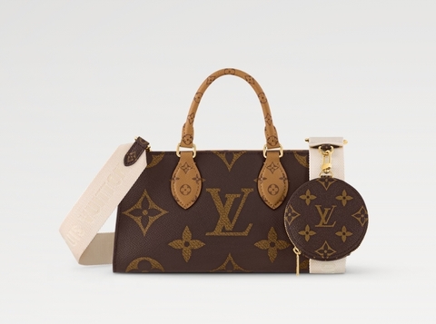 Женская сумка-тоут Louis Vuitton On The Go East West из двух видов канвы Monogram