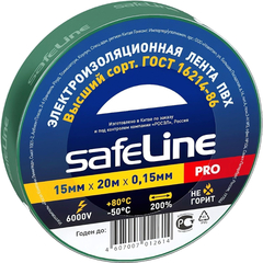 Изолента Safeline 15/20 зеленый (9364)