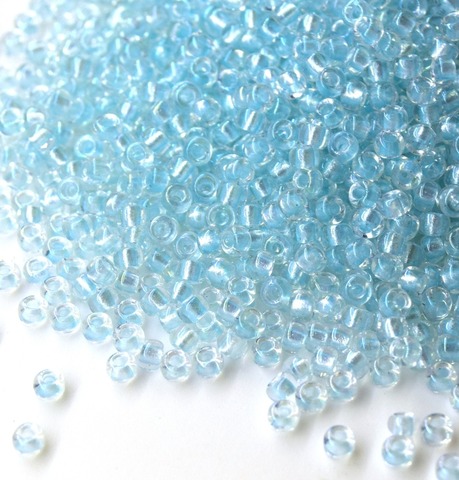 8/0 RR-3638 Бисер круглый Миюки /Miyuki round 8/0 Fancy lined soft aqua