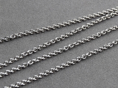 Цепочка ширина 2 мм, покрытие родий, арт 1001