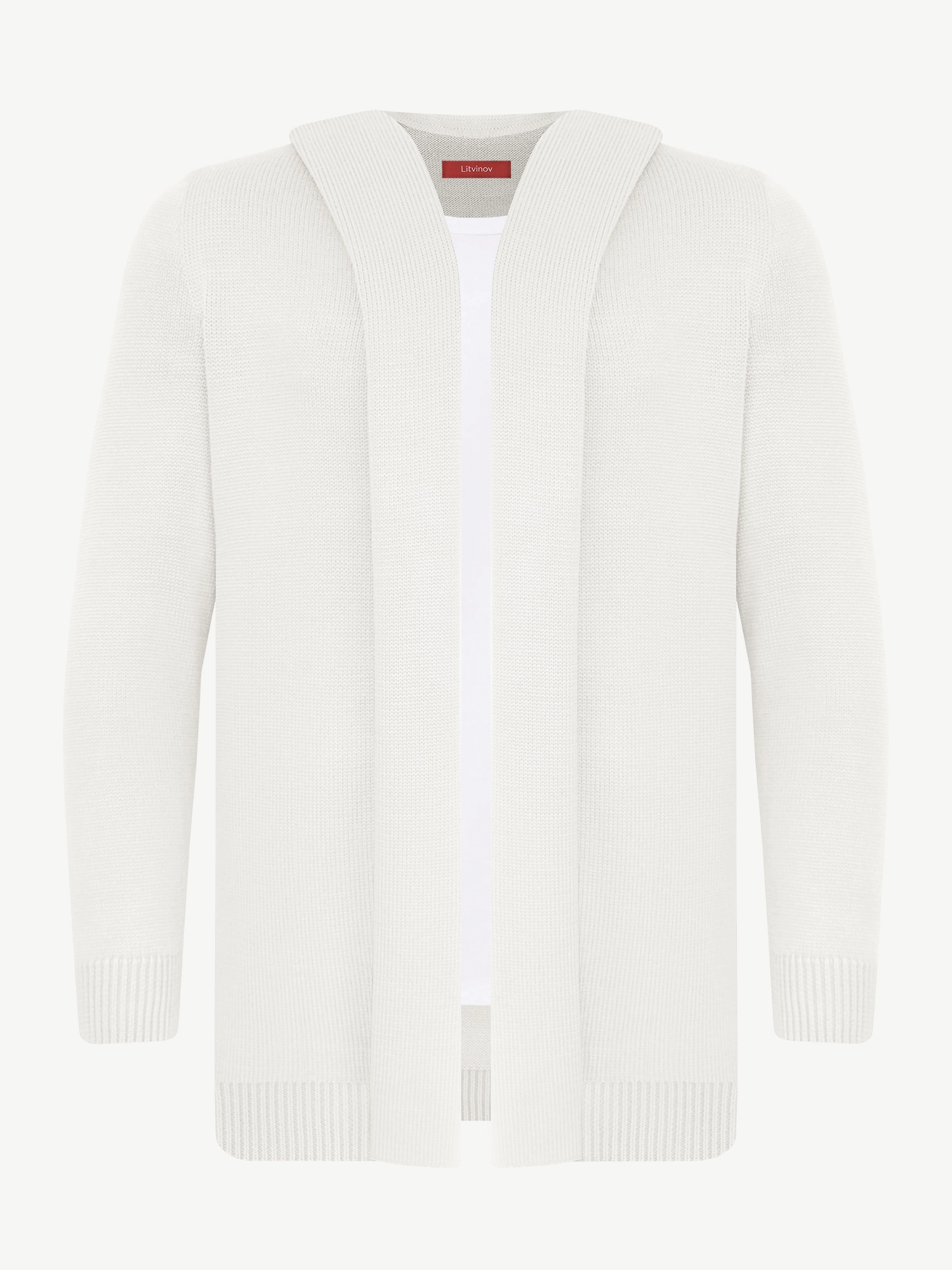 Кардиган с капюшоном из шелка