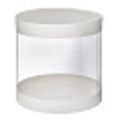 Коробка ТУБУС прозрачный диам.240мм выс.240мм (БЕЛАЯ)