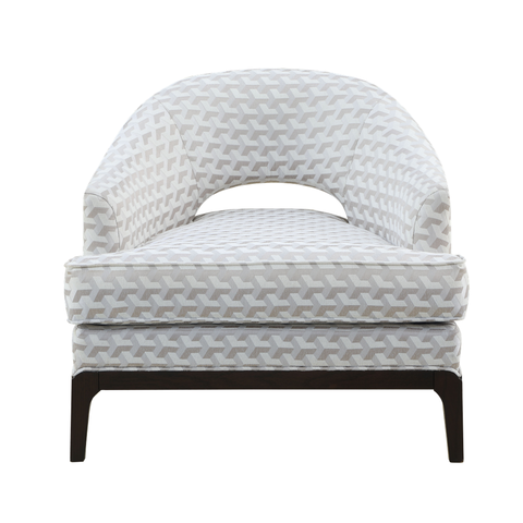 Кресло Ist Casa Тринити, 81х78х78, молочный с принтом