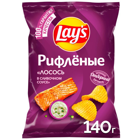 Чипсы LAYS 140гр лосось в сливочном
