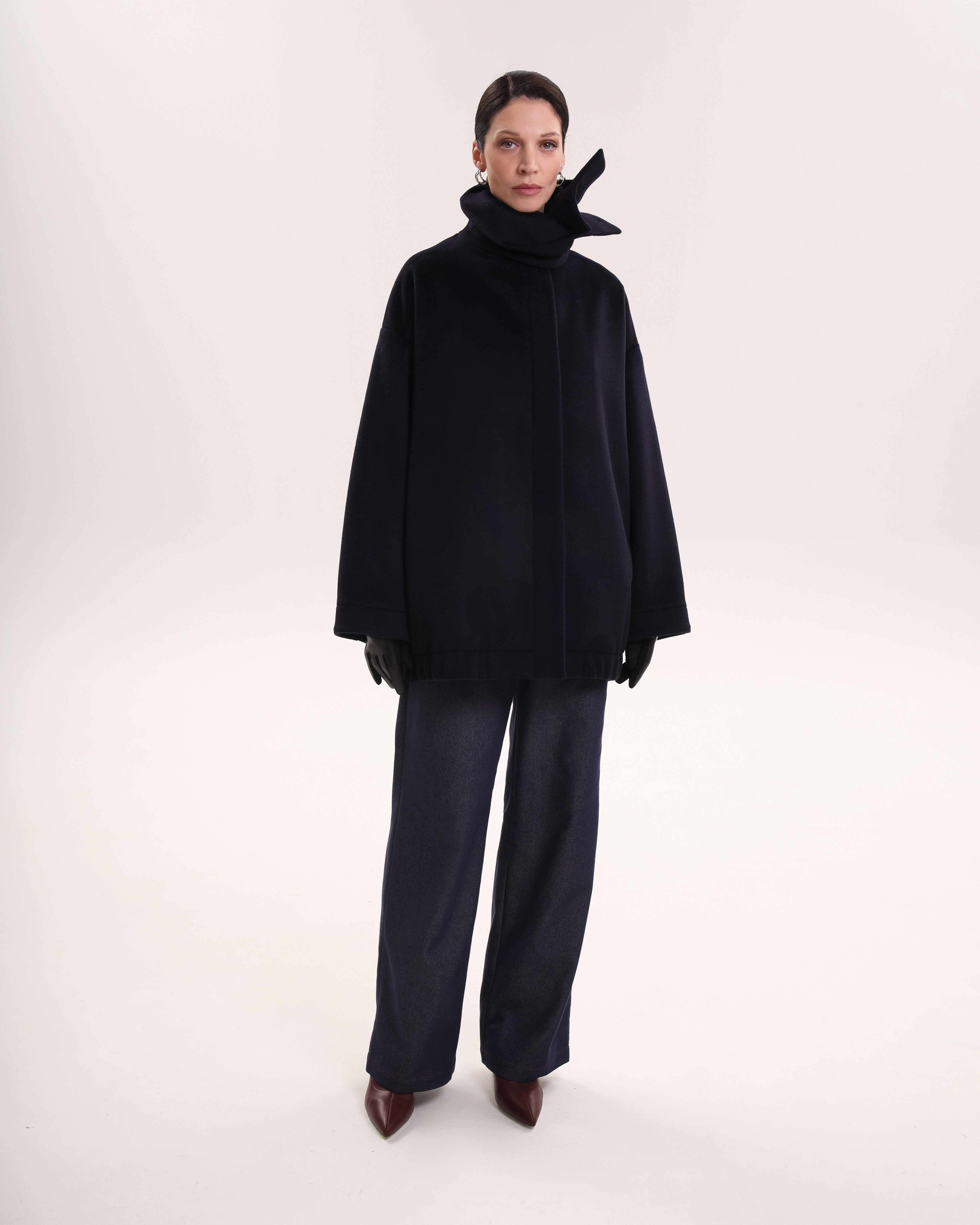 Пальто-бомбер чернильный