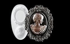 Силиконовый молд Рамка + камея