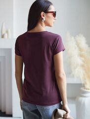 Нарядная футболка с блестящим принтом фольгой  D49.135 (131393)