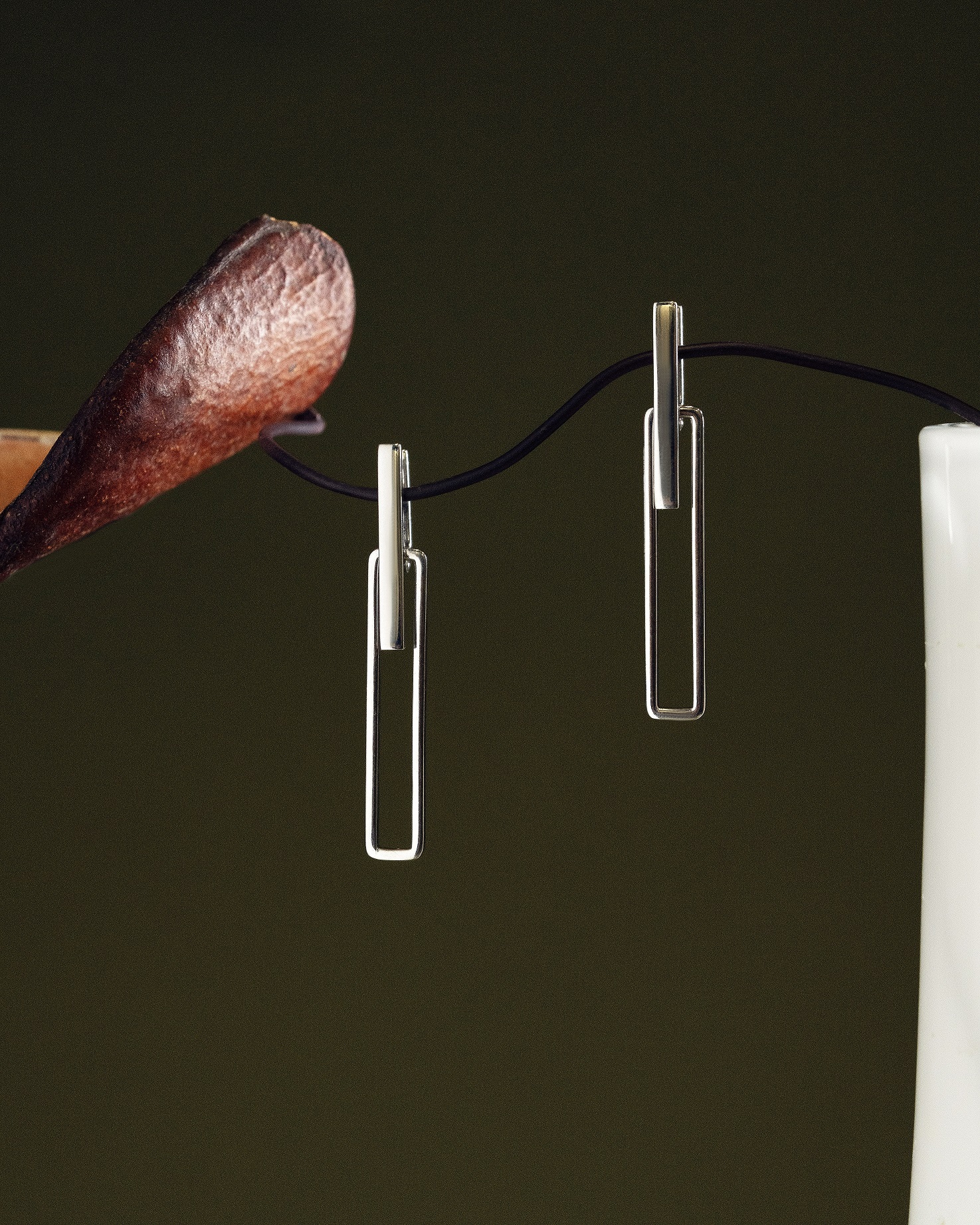 Серьги 2-в-1 Геометрия