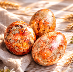 Яйца пасхальные крашеные (мраморные) / 1 десяток