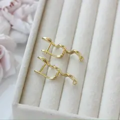 Швензы Волна 35*12 мм с английским замком, позолота, Ш012