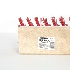 Щетка тротуарная деревянная 500х65мм в сборе с черенком 1200мм, резьбовое соед. (Россия) 60-2-005